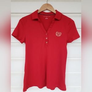 Red Classic Tommy Hilfiger Collared Shirt!!